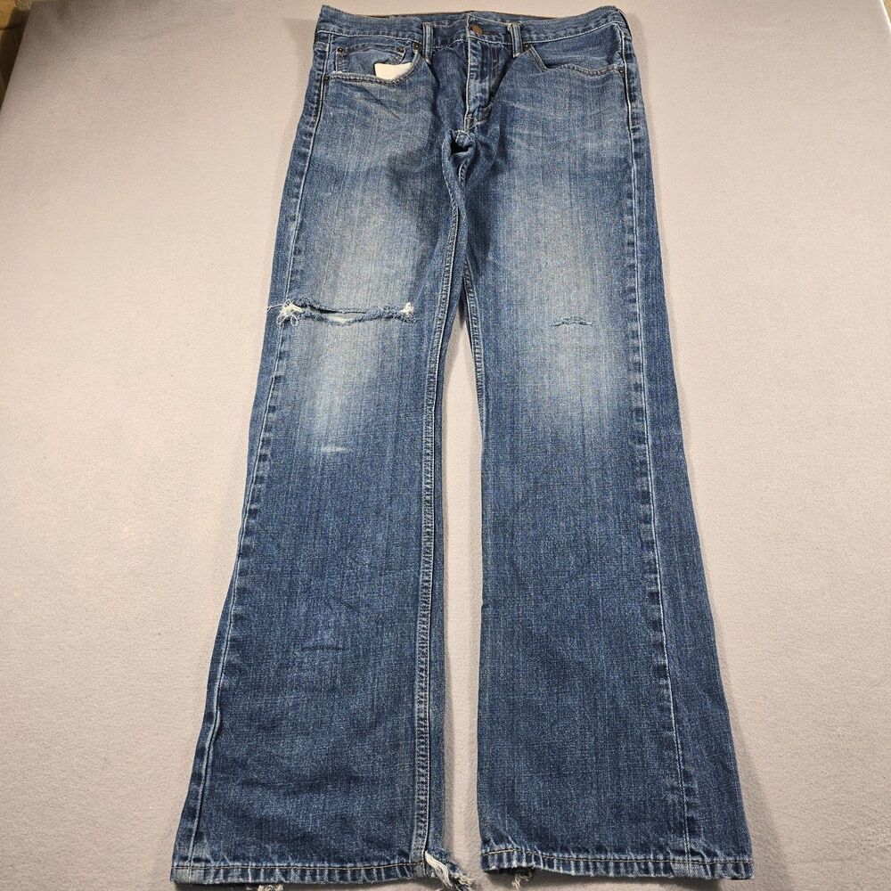 Levi's 505 Men's 34x34 Light Wash Blue Regular Fit Jeans